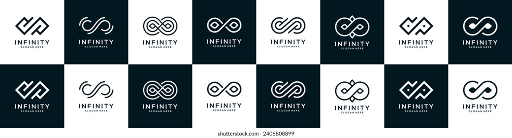 Plantilla de diseño de logotipo de bucle infinito