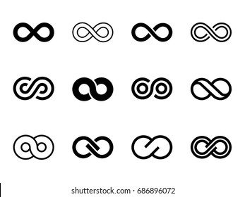 Set of Infinity Symbol icon