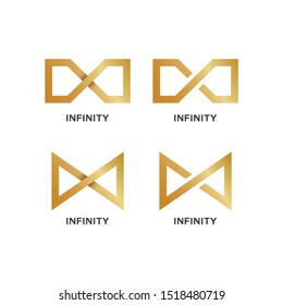 Set of infinity symbol logo design 