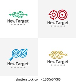 Set of Infinity Target logo vector template, Creative Target logo design concepts, Icon symbol, illustration