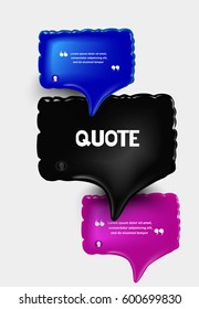 Set of inflatable speech bubbles. Vector illustration