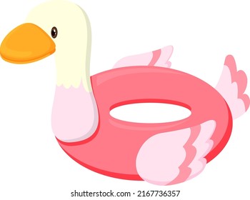 Set of inflatable toy for pool element illustration