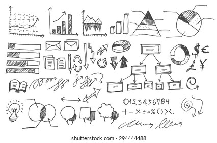 Set Info Chart Doodle Stock Vector (Royalty Free) 294444488 | Shutterstock