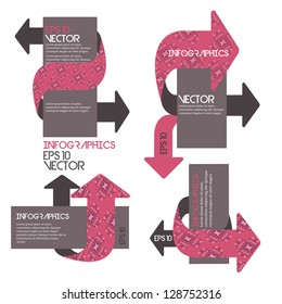 Set of Info graphic design with place for your text Vector illustration