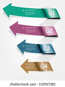 Juego de banners de gráficos de información con números. Ilustración del vector