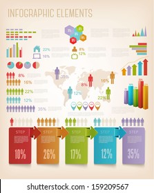 Conjunto de elementos gráficos Info. Ilustración del vector 