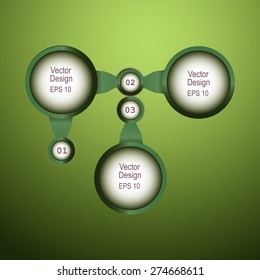 set of info graphics round digital design for text