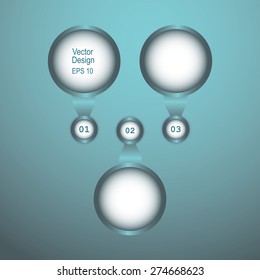 set of info graphics round digital design for text