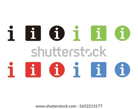set of Info hint symbol, info vector illustration, isolated on transparent background