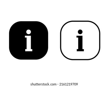 Icono de conjunto de información. Símbolo de punto. Logo de la Ayuda. Vector aislado en fondo blanco