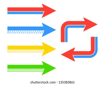Set of infographic arrows. Vector illustration.
