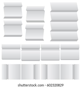 set of infographic banner in many shape and form.