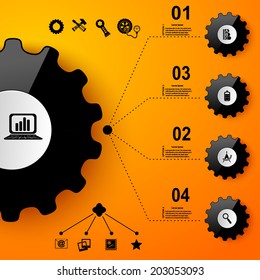 Set of infographic, buttons for websites