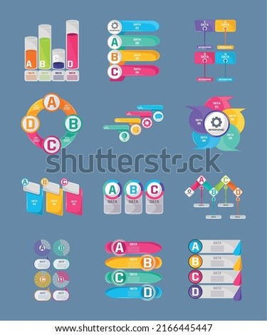 set of infographic charts image