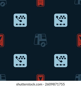 Set Infographic of city map, Location taxi car and Taxi call telephone service on seamless pattern. Vector