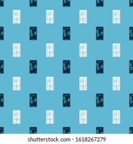 Set Infographic of city map navigation and Smartphone with electronic boarding pass airline ticket on seamless pattern. Vector