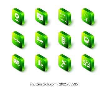 Set Infographic of city map navigation, Folded, Push pin, Train, City, Traffic light, Radar and with location marker icon. Vector
