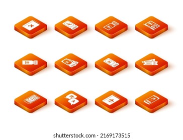 Set Infographic of city map, Translator, Museum ticket, Train, Cover book travel guide, Mobile with and Ticket icon. Vector