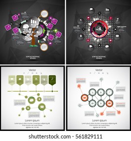 Set of infographic design layouts