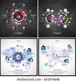 Set of infographic design layouts
