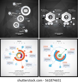 Conjunto de diseños de diseño infográfico