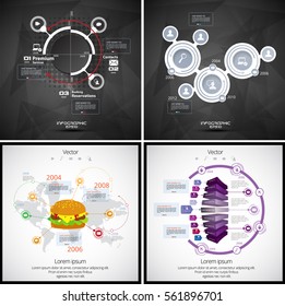 Satz Infografik-Design-Layouts