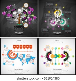 Set of infographic design layouts