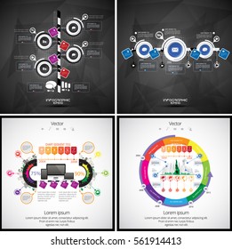 Set of infographic design layouts