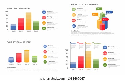 Set of infographic design template with option or step for business presentation