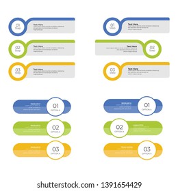 Set of infographic design template with option or step for business presntation