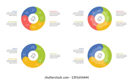 Set of infographic design template with option or step for business presntation