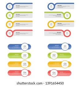 Set of infographic design template with option or step for business presntation