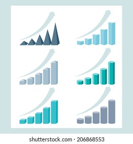Set of infographic diagram elements for design.