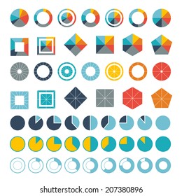Set of infographic diagram elements for design.