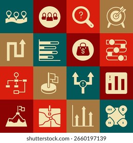 Definir elemento Infográfico, gráfico de pizza infográfico, Gráfico, gráfico, diagrama, Pesquisa desconhecida, Seta, Localização e Shopping bag com ícone de venda. Vetor