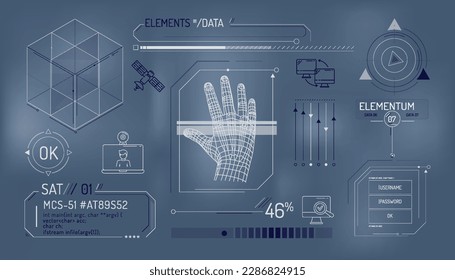Conjunto de elementos infográficos sobre Internet satelital y seguridad de la red.