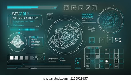 Set of infographic elements about the study of rocks.