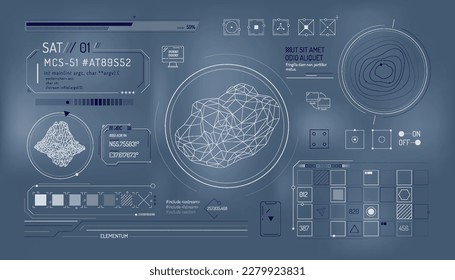 Set of infographic elements about the study of rocks.