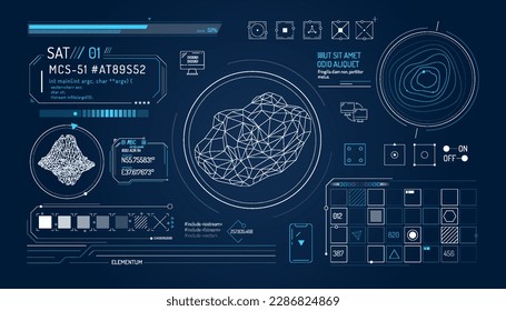 Set of infographic elements about the study of rocks.