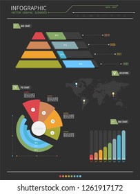 Set of infographic Elements. Business concept timeline. Infograph template.