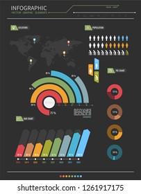 Set of infographic Elements. Business concept timeline. Infograph template.
