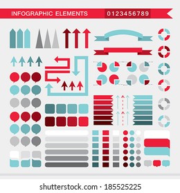 Set of infographic elements: charts, graph, diagram, arrows,signs,bars, buttons,borders etc.