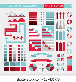 Set of infographic elements: charts, graph, diagram, arrows,signs,bars, buttons,borders etc.