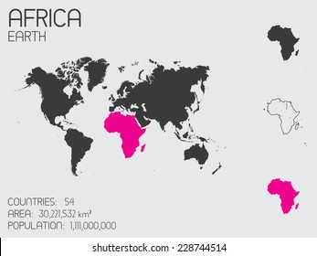 A Set of Infographic Elements for the Continent of Africa