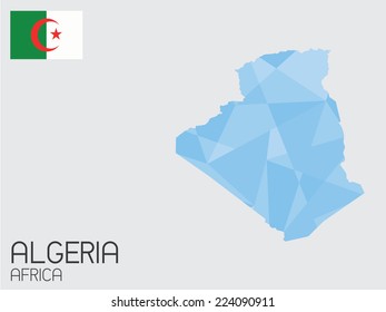 A Set of Infographic Elements for the Country of Algeria