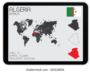 A Set of Infographic Elements for the Country of Algeria