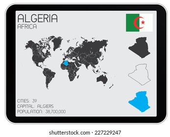 A Set of Infographic Elements for the Country of Algeria
