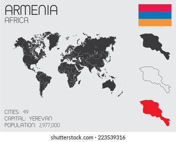 A Set of Infographic Elements for the Country of Armenia