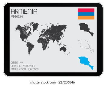 A Set of Infographic Elements for the Country of Armenia