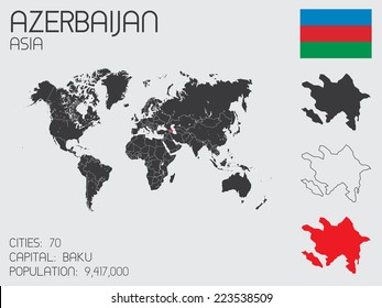 A Set of Infographic Elements for the Country of Azerbaijan